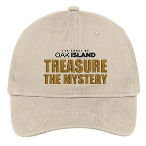 the curse of oak island treasure the mystery embroidered hat - stone
