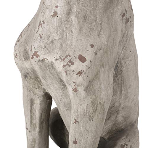 Christopher Knight Home Gomer Outdoor Dog Statue, Antique White