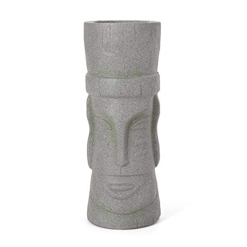 Christopher Knight Home Poulan Outdoor Flower Planter, Stone Gray