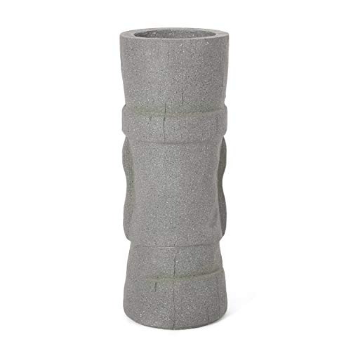 Christopher Knight Home Poulan Outdoor Flower Planter, Stone Gray