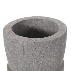 Christopher Knight Home Poulan Outdoor Flower Planter, Stone Gray