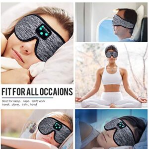 Boodlab Sleep Headphones Bluetooth Sleep Mask, 3D Sleep Eye Mask with Ultra-Thin HD Stereo Speakers Washable Adjustable for Sleeping Side Sleepers, Air Travel,Yoga,Meditation,Holiday