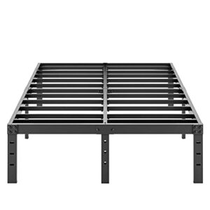 comasach 18 inch tall metal california king bed frame with maximum storage, heavy duty dural steel slat reinforced platform bed frames, noise free