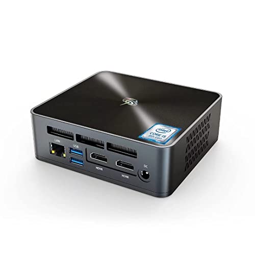 Beelink New 8th Generation Intel 4 Cores 8 Threads i5-8259U Processor(up to 3.8GHz), Mini pc with 16G DDR4 RAM/500GB NVMe M.2 SSD, Support 4K Dual HDMI Display,WiFi5,BT5.0, 4*USB 3.0