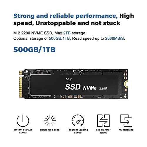 Beelink New 8th Generation Intel 4 Cores 8 Threads i5-8259U Processor(up to 3.8GHz), Mini pc with 16G DDR4 RAM/500GB NVMe M.2 SSD, Support 4K Dual HDMI Display,WiFi5,BT5.0, 4*USB 3.0