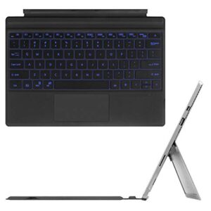 Keyboard Replacement Type Cover Trackpad Mouse for Microsoft Surface Pro 7 / 6 / 5 / 4 / 3 Ergonomic Portable Slim Wireless Bluetooth Rechargeable (with Backlit)