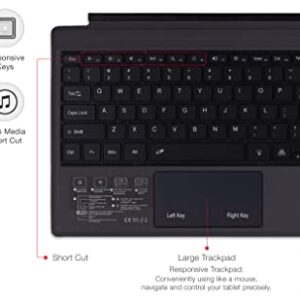 Keyboard Replacement Type Cover Trackpad Mouse for Microsoft Surface Pro 7 / 6 / 5 / 4 / 3 Ergonomic Portable Slim Wireless Bluetooth Rechargeable (with Backlit)