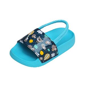 dream pairs toddler boys girls slip on slide sandals kids outdoor summer beach water shoes slippers kas211,blue,size 9-10 toddler