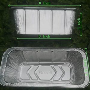 Firsgrill 32-Pack Professional Fits Blackstone 17" 22" 28" 30" 36" Griddle Grill Liners Foil Tray Drip Pans Grease Cup Liners 8" L x 3.75" W x 3" D