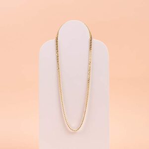 PAVOI Paperclip Box Sphere Bead Snake and Figaro Chain Adjustable Necklace (Curb, 14K Yellow Gold Plated)