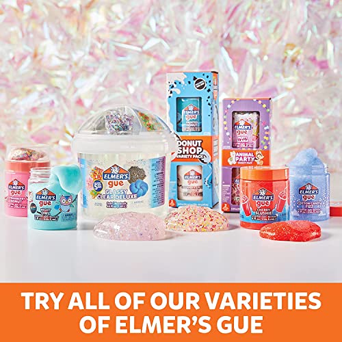 Elmer's GUE Premade, Donut Shop Variety Pack, Scented, Includes Fluffy, Glossy Blue, Slime Add-Ins, 2 Count