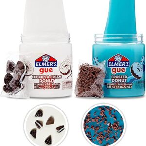 Elmer's GUE Premade, Donut Shop Variety Pack, Scented, Includes Fluffy, Glossy Blue, Slime Add-Ins, 2 Count