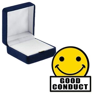 Crown Awards Good Conduct Smile Pins, Good Conduct Smile Pin with Blue Velvet Presentation Case, 30 Pack, Prime