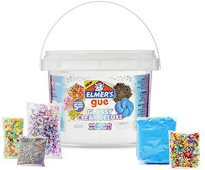 elmer's gue premade includes 5 sets of slime add-ins, 3 lb. bucket, glassy clear, large