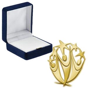 crown awards together we win pins, together we win pin with blue velvet presentation case, 30 pack, prime