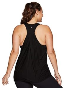 rbx active women's plus size fashion flowy yoga workout tank top tunic s21 black 3x