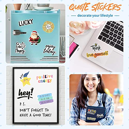 Inspirational Quote Stickers 300pcs, Positive Motivational Stickers for Students, Teachers, Planners, Employees, Colorful Waterproof Aesthetic Sticker for Laptop, Water Bottles, Journal, Whiteboard