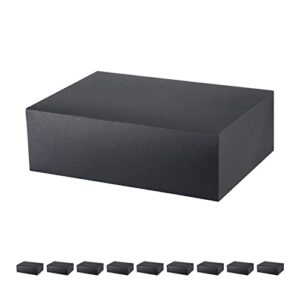 jinming 10 gift boxes 9.5x6.5x3 inches gift boxes with lids, matte black gift boxes bulks for wedding, party, birthday, groomsman proposal boxes for light gifts