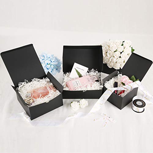 JINMING 10 Gift Boxes 9.5x6.5x3 Inches Gift Boxes with Lids, Matte Black Gift Boxes Bulks for Wedding, Party, Birthday, Groomsman Proposal Boxes for Light Gifts