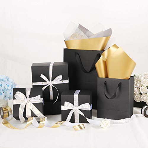 JINMING 10 Gift Boxes 9.5x6.5x3 Inches Gift Boxes with Lids, Matte Black Gift Boxes Bulks for Wedding, Party, Birthday, Groomsman Proposal Boxes for Light Gifts