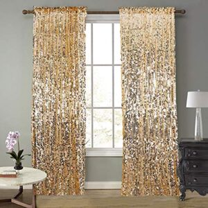 sfn gold payatte sequin drapes curtains panels,fashion 9ftx9ft backdrop home party decoration supplies