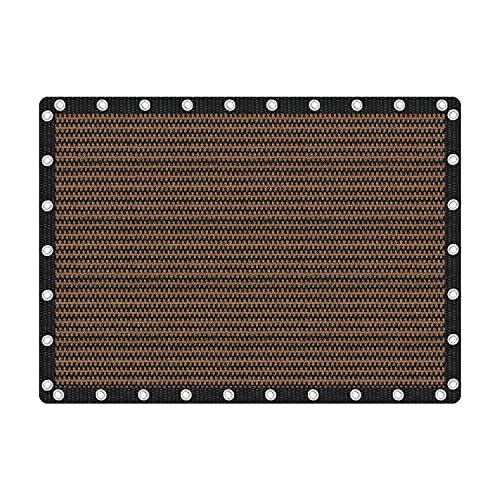 VICLLAX Shade Fabric Sun Shade Cloth Privacy Screen with Grommets for Patio Garden Pergola Cover Canopy 10x14 FT, Mocha