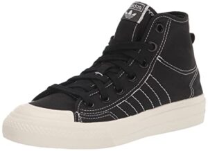 adidas originals men's nizza hi rf sneaker, black/white/off white, 6.5