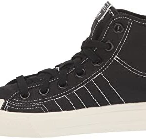 adidas Originals Men's Nizza Hi RF Sneaker, Black/White/Off White, 6.5