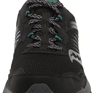 Saucony Women's Excursion TR15 Trail Running Shoe, Black/Jade, 8.5 Wide