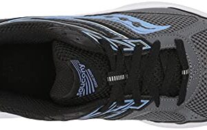 Saucony Women's Cohesion 14 Road Running Shoe, Charcoal/Jewel, 9