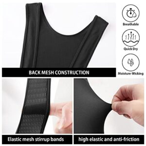 BALEAF Men's Cycling Bib Shorts 4D Padded, Road Bike Cycling Bibs Biking Bicycle Shorts Gel Pockets UPF50+ Black XL