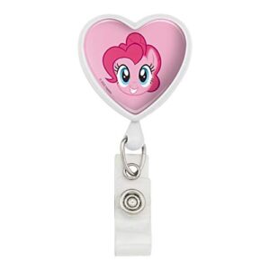 my little pony pinkie pie face heart lanyard retractable reel badge id card holder