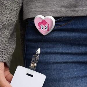 My Little Pony Pinkie Pie Face Heart Lanyard Retractable Reel Badge ID Card Holder