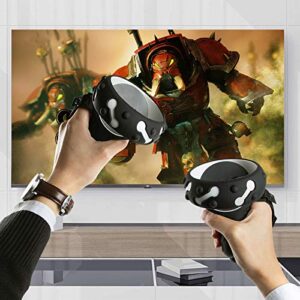 (1 Pair) Orzero Silicone Controller Cover Compatible for Quest 2, Anti-Throw Soft Protective VR Gaming Headset Handle - Black