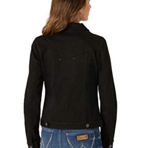 Wrangler Authentics Women's Stretch Denim Jacket, Black, X-Large