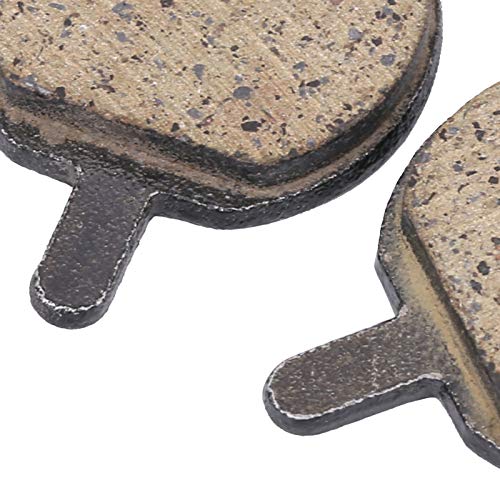 Demeras 5 Pairs Bike Brake Pads, Bike Disc Scooter Brake Pads Disk Brake Pads Semi-Metal Brake Electric Bike Disc Brake Replacement for Bicycle Ebike Bike Disc Brake Pads