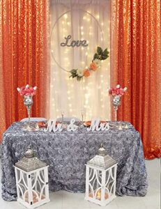 sequin curtains 2 panels 2ftx8ft orange glitter sequin backdrop curtains orange sequin photo backdrop sequin window curtains wedding party background drapes (2ftx8ft, orange)…
