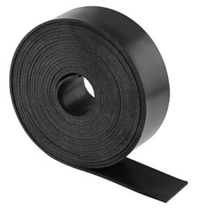 neoprene rubber strips solid rubber rolls neoprene solid rubber sheet for diy gasket, warehouse, pads, seals, weather stripping, crafts, flooring, supports (1in x 1/16in x 10ft)