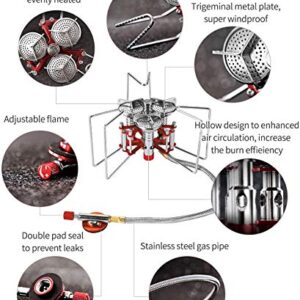 Bulin Camping Gas Stove Burner 3500W/3800W/5800W/6800W/18000W Adjustable Ultralight Backpacking Stove Windproof Camp Portable Propane Stove for Camping Hiking Backpack Outdoor