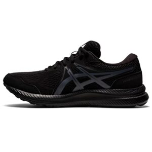asics men's gel-contend 7 black/carrier grey running shoe 10.5 xw us