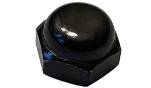 small parts 14ncbz 1/4"-20 two piece low crown cap nut black zinc (pack of 100)