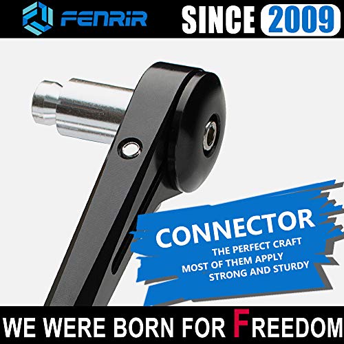 FENRIR CNC Aluminum Alloy Cafe Racer Black Motorcycle Bar End Mirrors Side 22MM 7/8" Inch Handlebar Mirror Universal Rear View For M8/M6 Standard Super Sport Naked Street Bike Cruiser Scooter Minimoto