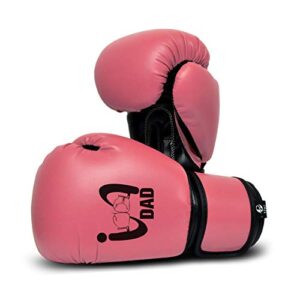 i boxing dad - kids boxing gloves mma boxing muay thai bag work (pink, 8 oz)