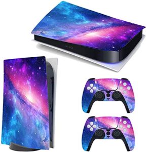 yk mall ps5 console ps5 stickers vinyl skin pattern decals skin sticker for ps5 playstation 5 console and 2 controller (playstation 5 digital edition)