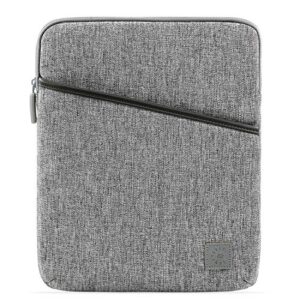 comfyable tablet sleeve compatible for 12.9 inch ipad pro m2 2022 m1 2021 2020 and smart/magic keyboard with accessory pocket & pencil holder - water-repellent protective pouch case for ipad, grey