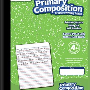 Mead Primary Composition Notebook K-2, 6 Pack Primary Ruled Composition Book, Color May Vary, Grades K-2 Writing Dotted Lined Notebook, 100 Sheets (200 Pages) 489902ELG