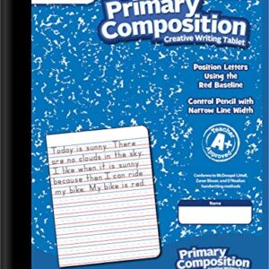 Mead Primary Composition Notebook K-2, 6 Pack Primary Ruled Composition Book, Color May Vary, Grades K-2 Writing Dotted Lined Notebook, 100 Sheets (200 Pages) 489902ELG