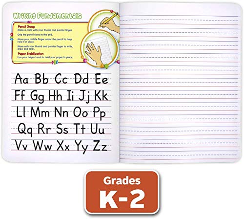 Mead Primary Composition Notebook K-2, 6 Pack Primary Ruled Composition Book, Color May Vary, Grades K-2 Writing Dotted Lined Notebook, 100 Sheets (200 Pages) 489902ELG