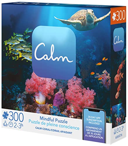 300-Piece Calm Jigsaw Puzzle for Relaxation, Stress Relief, and Mood Elevation, for Adults and Kids Ages 8 and up, Calm Coral