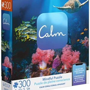 300-Piece Calm Jigsaw Puzzle for Relaxation, Stress Relief, and Mood Elevation, for Adults and Kids Ages 8 and up, Calm Coral